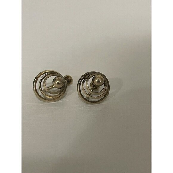 Clip On Circle Vintage‎ Earrings - Picture 1 of 2